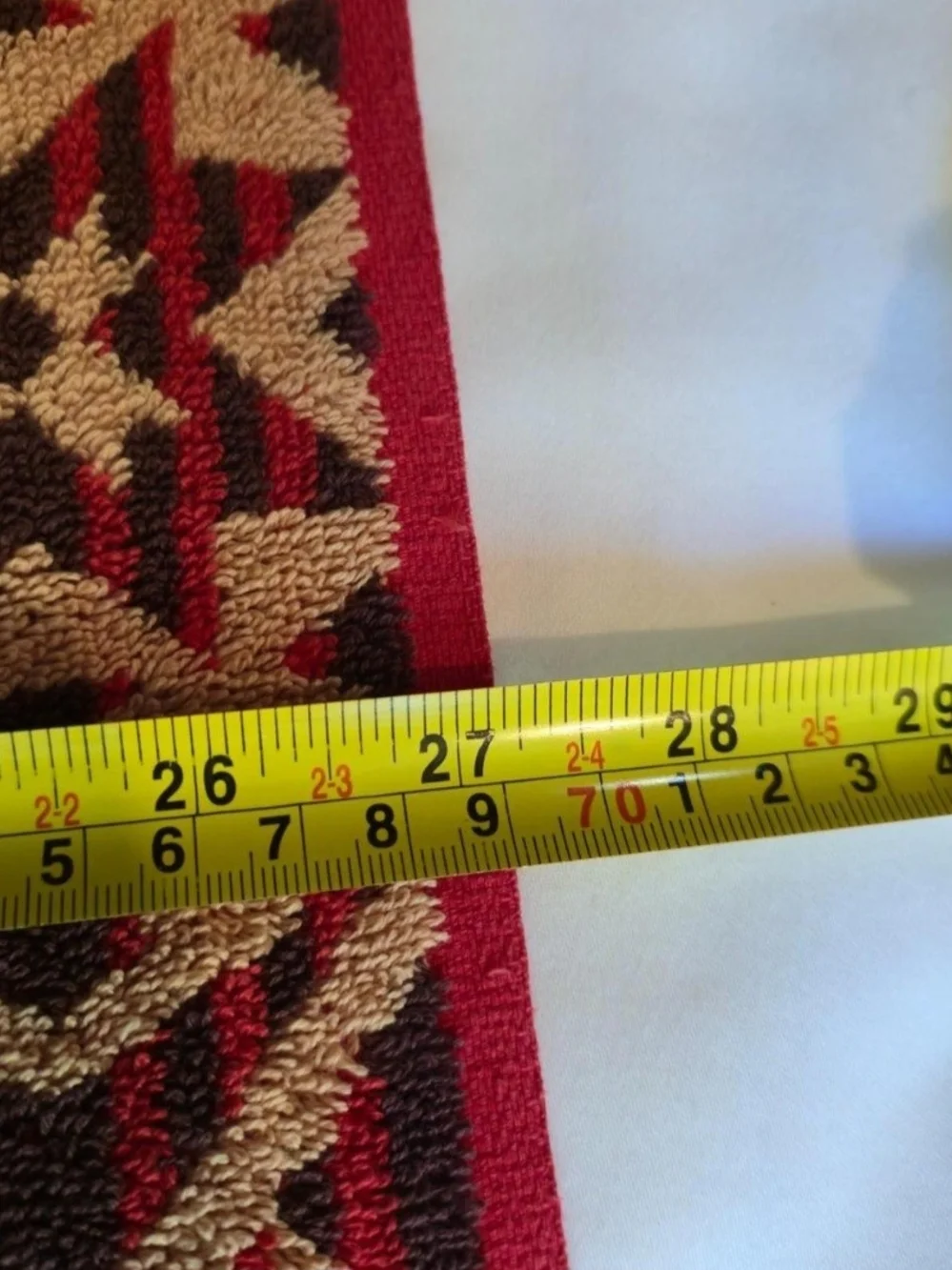 Vintage,Ralph Lauren Red & Teal Southwestern Pattern Towel